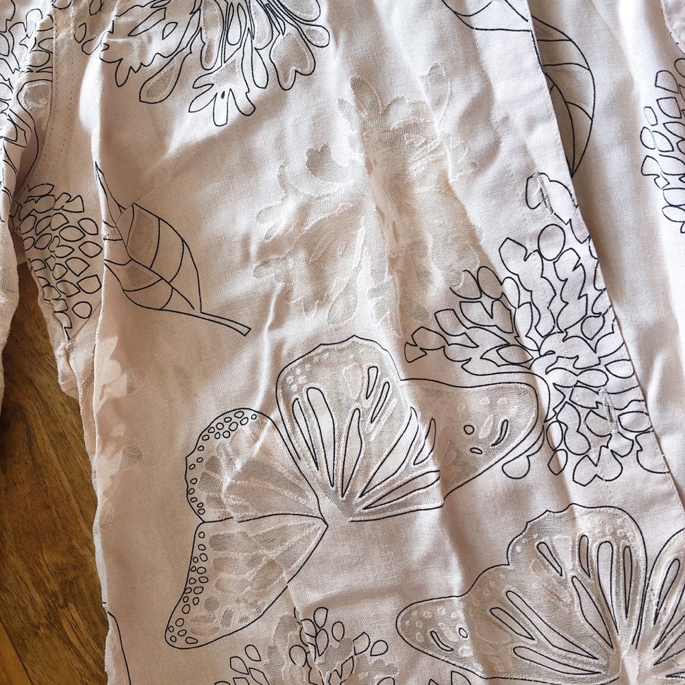 VINTAGE Button Down Shirt Butterflies 🦋🌿🌸